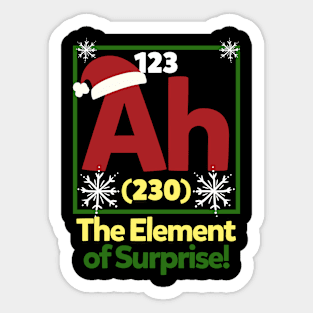 Chemistry element Christmas Sticker